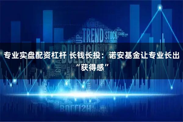 专业实盘配资杠杆 长钱长投：诺安基金让专业长出“获得感”